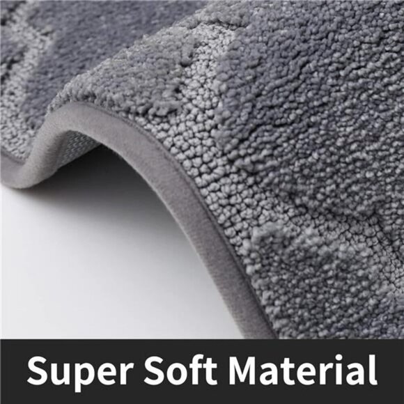 COSY HOMEER Kitchen Rugs Set of 2 Non Skid Absorbent Washable Floor Mats - Picture 4 of 7